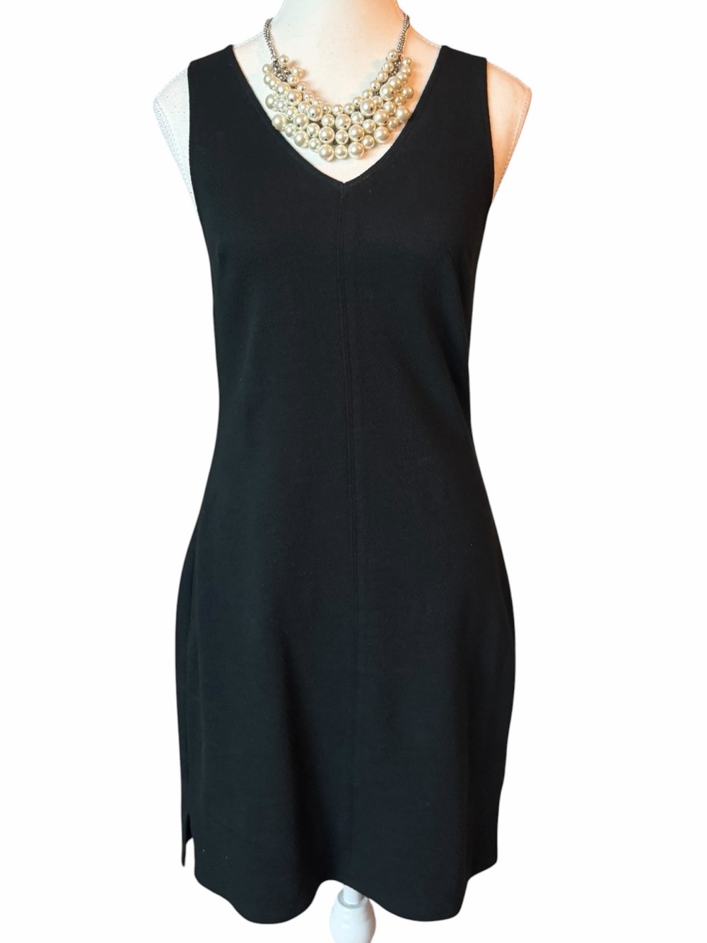 A New Day Classic Black V-Neck Sleeveless LBD Dress XS
